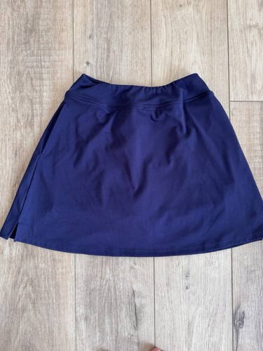 Women's Navy Athleta Pull-On Skort Size 4 Built-In Shorts Stretch Elastic Waist