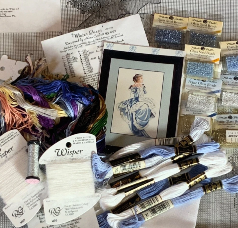 Mirabilia WINTER QUEEN Cross Stitch Pattern MD13 Nora Corbett ~ Partial Kit - Image 2 of 4