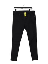 Topshop Women's Jeans W 32 in Black Cotton with Elastane, Polyester Skinny
