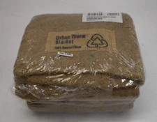All Natural Jute Worm Bin Blanket 24" Ideal for Sustainable Composting 2 Pack