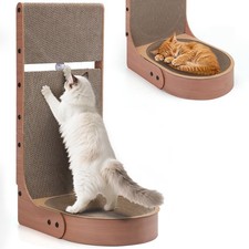 Cat Scratcher, 2 in 1 Multifunctional 26.8 Inch L Shape Cat Scratch Pad Wall ...