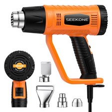 1800W Heavy Duty Fast Heat Hot Air Gun Kit 752&1112 Degree Heat Gun Tool