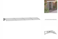 TüRvordach Grau Und Transparent 350X80 Cm Polycarbonat Vordach HaustüR Eingangst