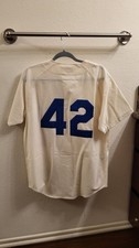 Jackie Robinson Brooklyn Dodgers Men's Home White Cooperstown Jersey w/ Patch