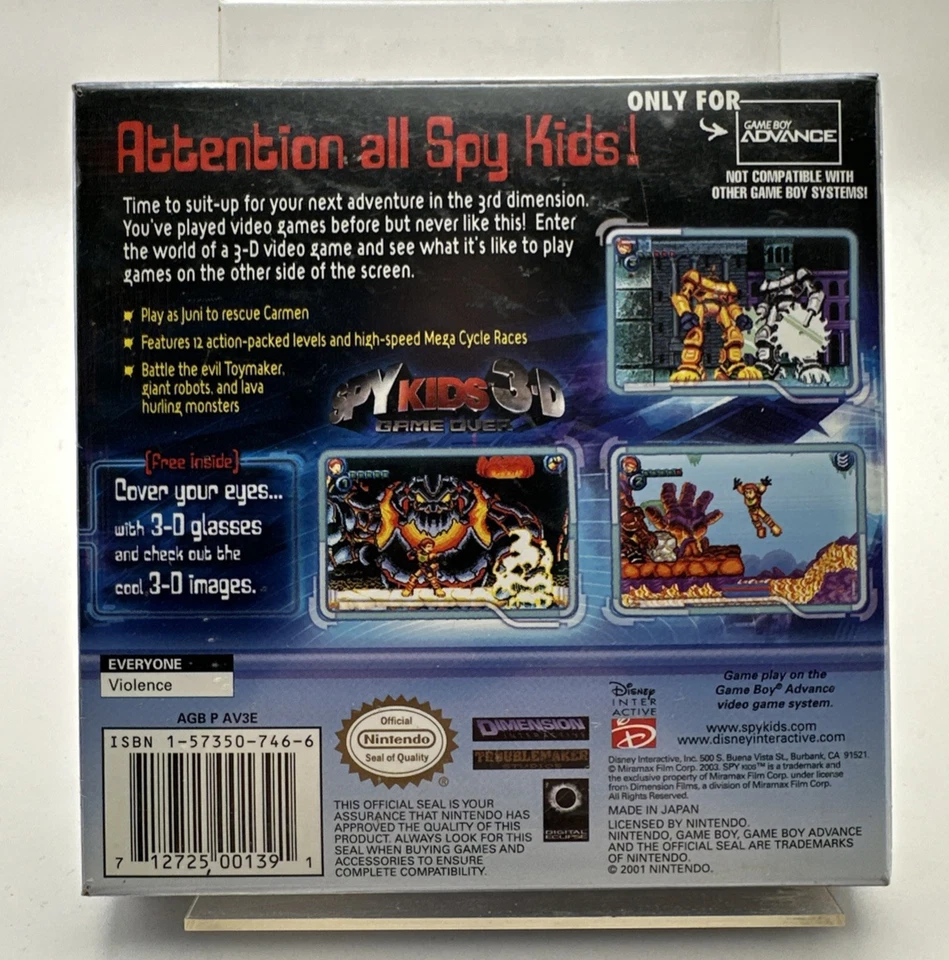 GBA Spy Kids 3-D: Game Over, New And Sealed - Image 2 of 4