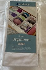 White Set Of 4 Drawer Organizers NEW SEALED FREE SHIPPING