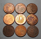 5x Euro Coins - 1 Cent Set - Italy, Germany, Spain, etc - Please Read! — photo 3
