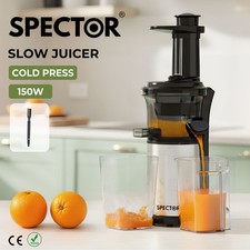 Spector Slow Juicer Cold Press Juice Extractor Quiet Easy Clean Household Black