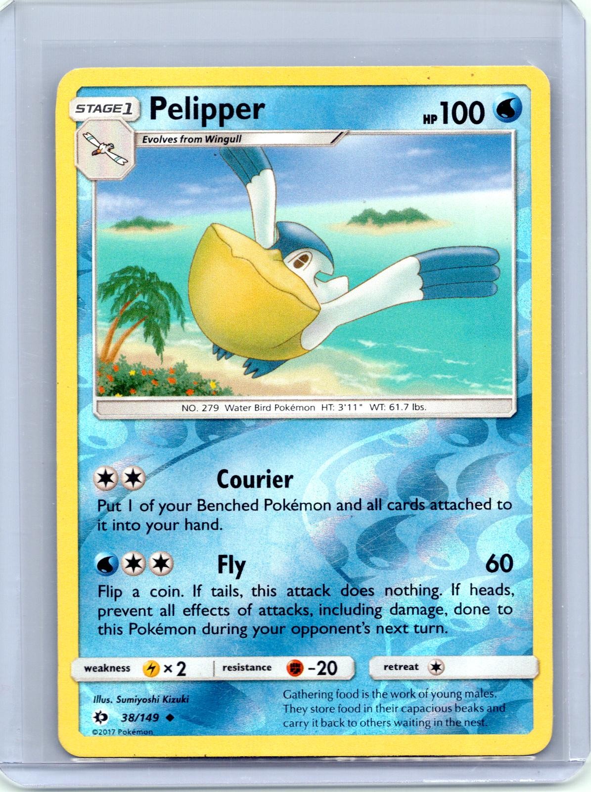 Pelipper 38/149 Uncommon SM Base Set Pokemon Reverse Holo Moderately Played