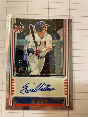2025 USA Stars & Stripes Eli Willits 18U National Team Jersey Auto #33/49 - 第 2/3 張圖片