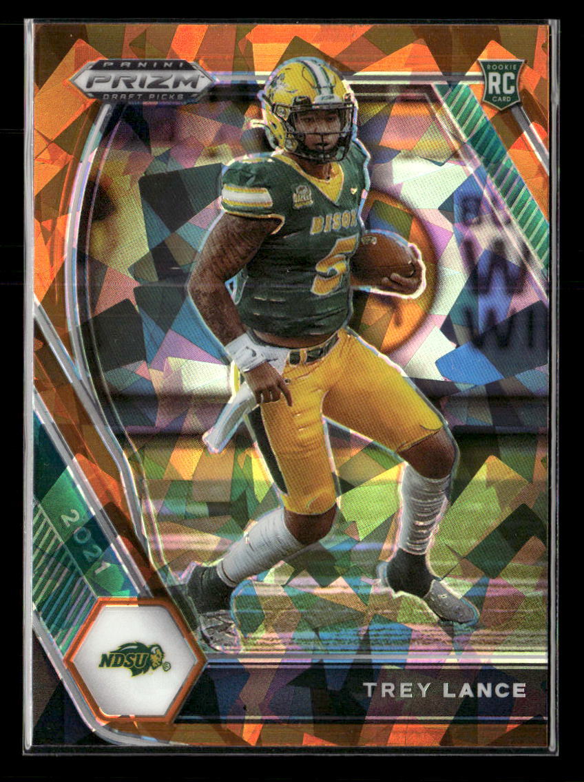 2021 Panini Prizm Draft Picks Collegiate Orange Ice #120 Trey Lance