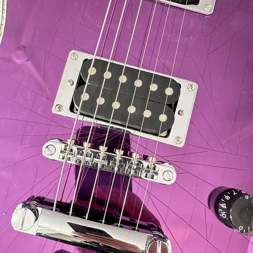 Guitarra Eléctrica Iceman Púrpura Diapasón de Palisandro Cromo Herrajes Espejo Grietas - Imagen 5 de 7