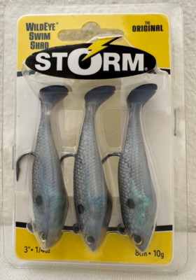 Storm Wildeye Swim Shad 3in 1/4oz WSS03NSD Natural Swimbait Fishing Lure Bait