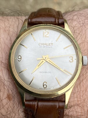 Swiss Made Gents Vintage CHALET 21 Jewel Incabloc Mechanical Wrist