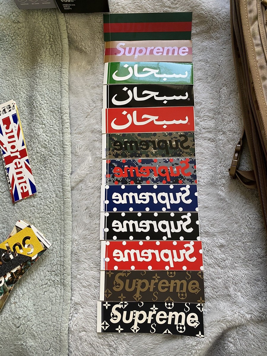 supreme カーミット　ステッカー　赤 Supreme Kermit Box Logo Sticker Set Of 2 Authentic Red