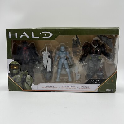Halo Infinite Action Figures Tovaras, Master Chief, Hyperius 10 Pieces.       H1
