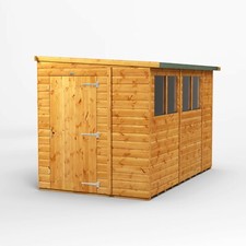 Lean To Pent Shed | Reverse Wooden Garden Shed | Power Sheds | 8x6, 10x6, 12x6 