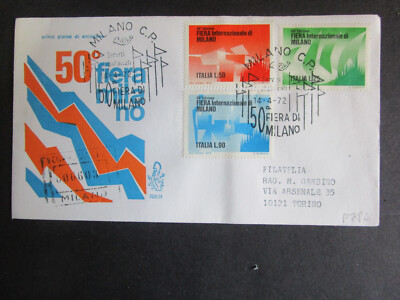 1972 FDC ITALIEN REPUBLIK 50. MESSE INT.LE DI MILANO (P784)
