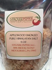 Applewood Smoked Pure Himalayan Salt ( Peppercorn Size ) 4 Oz