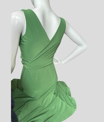 Junior's B Smart size 5/6 Green Sleeveless Faux Wrap Fit And Flare, Belt  Missing | eBay