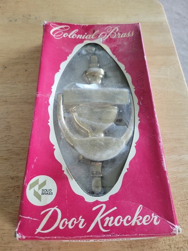 Vintage UNUSED Sears Craftsman 9-5751 Traditional Solid Brass Door Knocker . - Picture 1 of 9