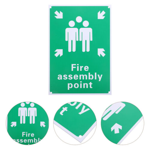 Letrero de punto de rally de fuego conjunto de seguridad al aire libre letrero de advertencia plástico oficina- - Imagen 1 de 12
