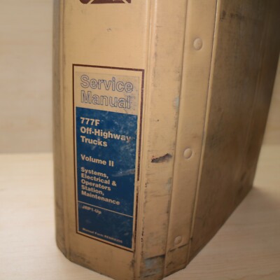CAT Caterpillar 777F Truck Shop Service Maintenance Manual operator rock quarry