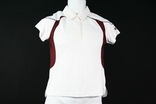 926X09 Champion H317 Women's Double Dry Collared Polo Shirt XS White  Wine Red
