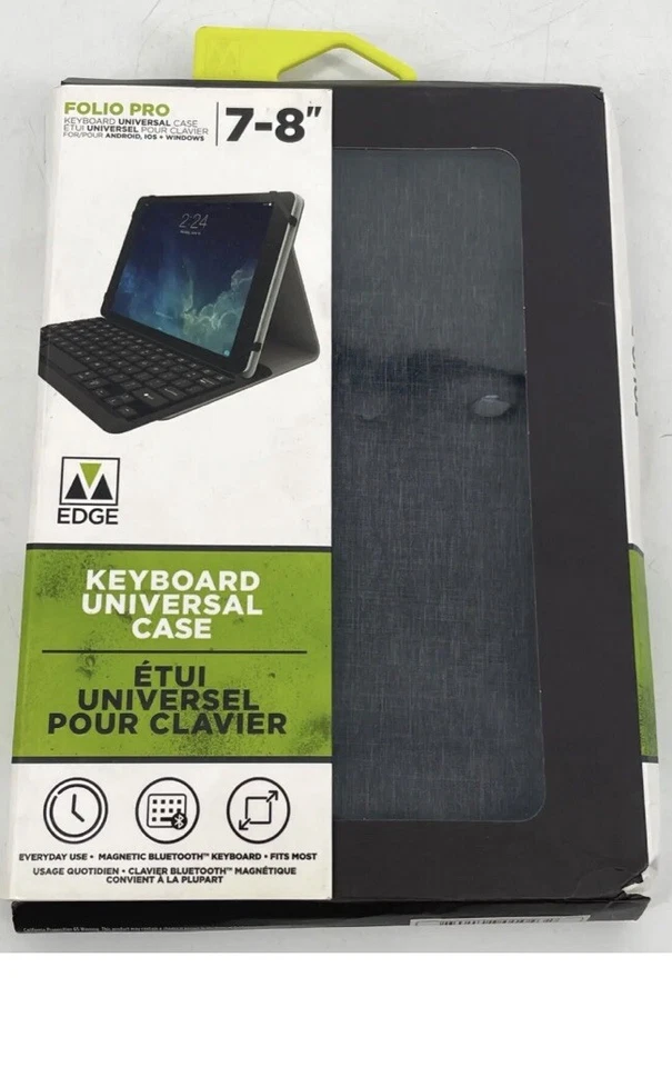 Funda con teclado universal M-Edge Folio Power Pro para tabletas de 7"-8" Foto 3 de 4