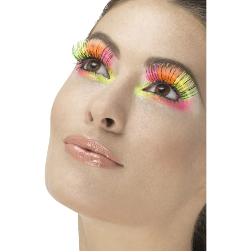 80s Party Eyelashes Adult Neon 80s Party Eyelashes Adult Neon