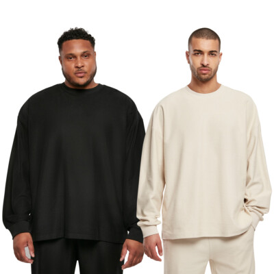Urban Classics Rib Terry Boxy Crew Herren Oberteil Longsleeve Oversize Crewneck 