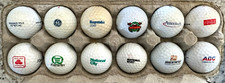 Lot of 12 corporate company logo golf balls