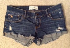 EUC Girls Abercrombie Kids Denim Shorts Sz 16 waist 29 in around