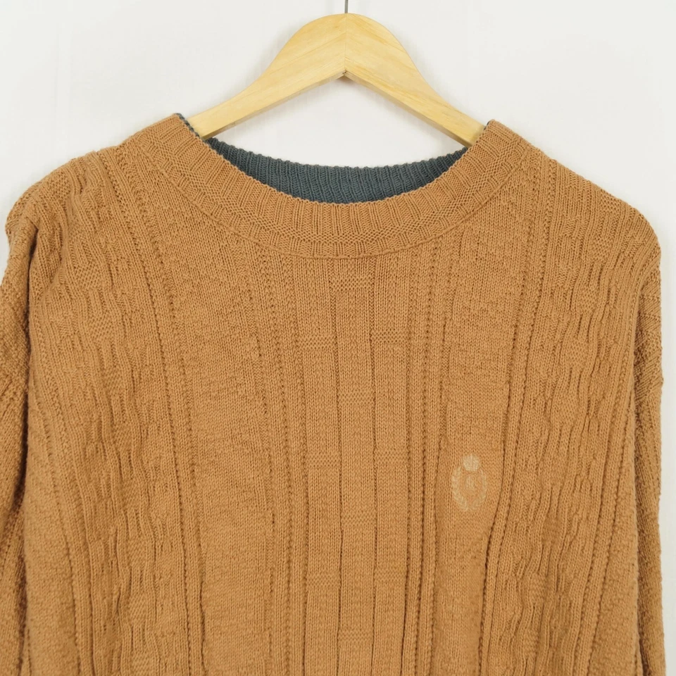 Jersey Ralph Lauren para hombre talla M cuello redondo suéter algodón marrón ... - Imagen 3 de 4