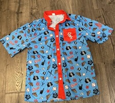 Medium Chicago White Sox Hawaiian Shirt Beggars Pizza Button Up Size M Blue