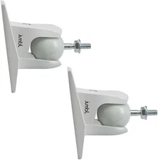 Jumbl Speaker Wall Mount Brackets, Pair of 2 Speaker Mounts (White)