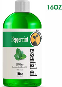 Peppermint Essential Oil (16 Ounce Bottle) - Therapeutic Grade 16oz - Bulk Size