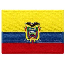 ECUADOR FLAG PATCH SOUTH AMERICAN EMBLEM embroidered iron-on PARCHE new