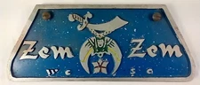 Zem Zem Hornets WC SC Vanity Plate Vintage Aluminum