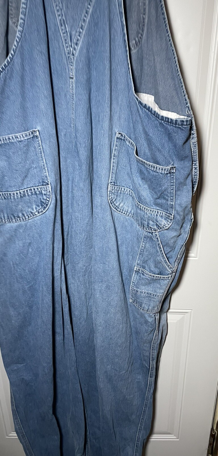 Key Bib Overall Adult 56X32 Farmer Work Faded Blue Denim Carpenter