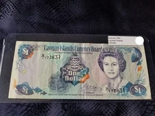 Cayman Islands 1 Dollar 1996 Pick #16a Very Fine - Serial #B1 173631 Tariff Incl