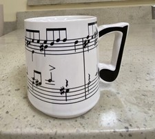 Chadwick Miller Mug w/ Music Note Handle & Music Notes Design - Vintage 1984