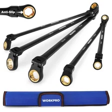 WORKPRO Extra Long Ratcheting Wrench Set-5PCS Combination Anti-Slip Metri-8-19mm