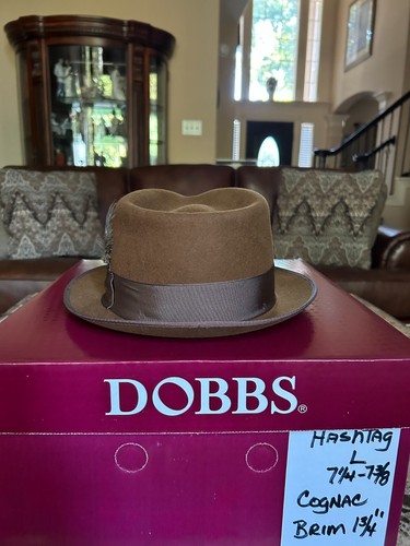 Dobbs Hashtag Cognac L 7 1/4 - 7 3/8 Classic Fedora! - 第 4/8 張圖片