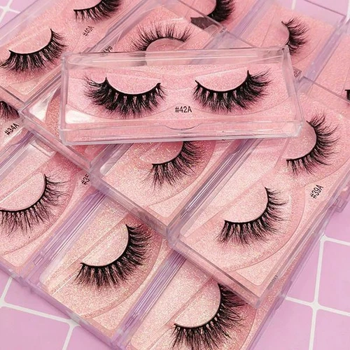 1 Pair Fluffy Dramatic 3D Mink Eyelashe Eyelashes Makeup Wispy Mink Lashe - product listing photo