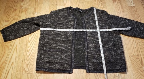 A.N.A Women's Cardigan Sweater Size: 1X CUTE Open Front Wool Blend - Picture 4 of 12