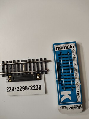MARKLIN HO 2299 ''K'' STRAIGHT TWO DIRECTION CONTACT TRACK, 8 AVAILABLE