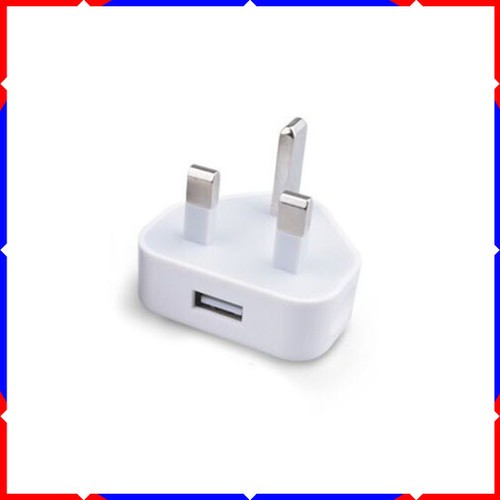 Cargador de enchufe USB 1A 5V 3 pines cargadores de pared Reino Unido 5V1A adaptador de viaje de alimentación para teléfono - Imagen 2 de 15