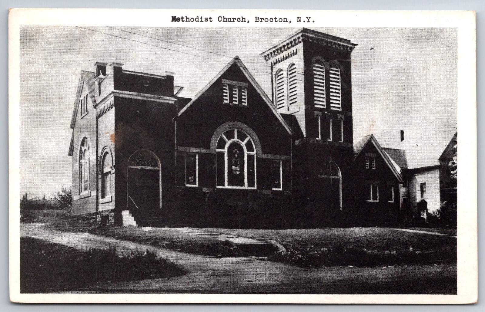 Brocton New YorkMethodist Church1950 B&W Postcard eBay
