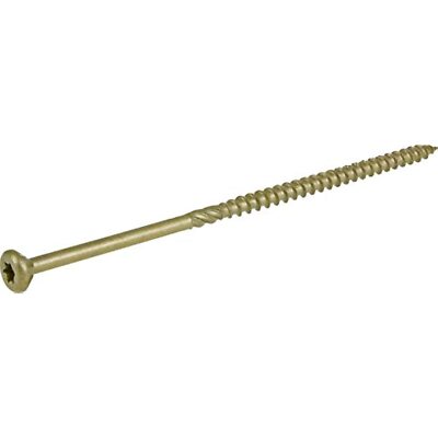 Power Pro 48617 Wood Screws, #10 x 5'', Premium Outdoor Deck Screws, Rust